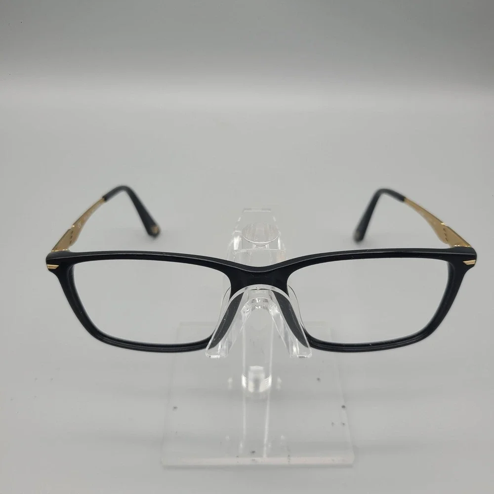 Police VPL986K COL 0700 Black Gold Rectangular Eyeglass Frames 145mm